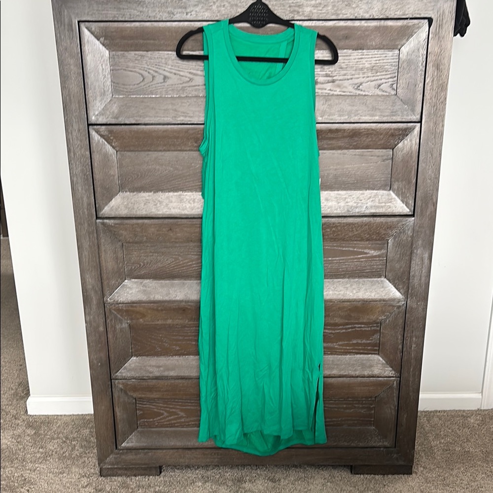 GAP Green Sleeveless Sheath Maxi Dress